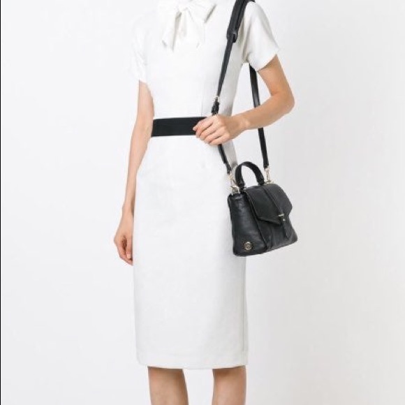 Tory Burch 797 Medium Satchel, black, EUC - Picture 2 of 6